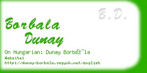 borbala dunay business card